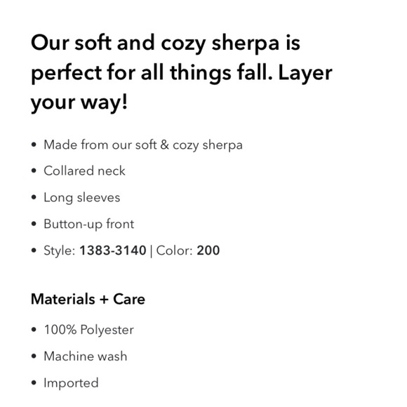 AE Cropped Sherpa Shacket NWOT - Picture 6 of 9